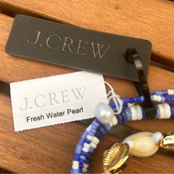 J.Crew New Seaside Bracelet Set of 3 NWT fresh water Pearl vacation resort coast - Picture 6 of 11